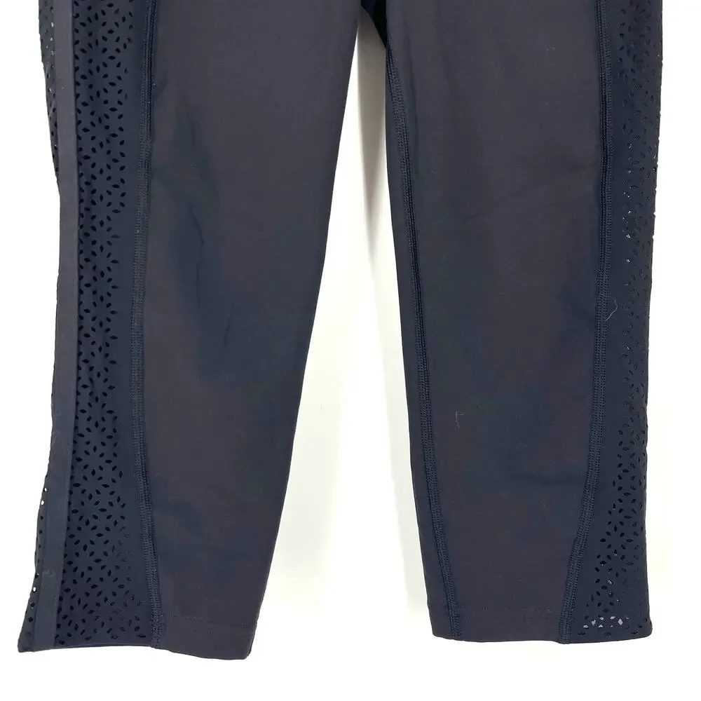 Lululemon Get Your Peek On Crop Leggings‎ Black Size 4